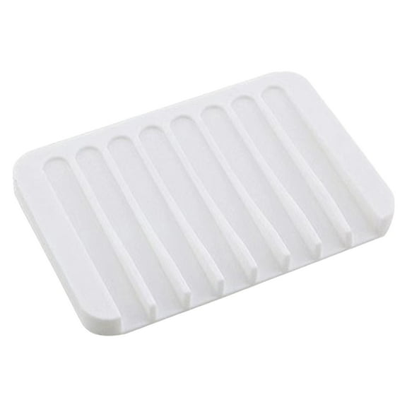 LYCAQL Silicone Bathroom Soap Dishes with Drain Spout-Bathroom and Kitchen Sink Organizer,Sponge Holder,Dish Soap Tray, for Dispenser,Scrubber,Bottle,Cup on Sink or Counter 4.7"*4"