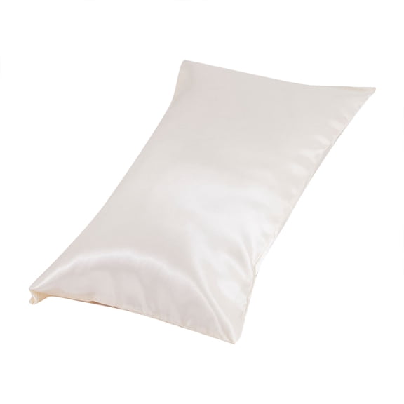 LYCAQL Silk Pillow Cases Set of 2 Both Sides Real Silk Pillowcase for Hair and Skin Prevent Acne Pillowcase Organic Silk Pillowcase 2 Pack with Hidden Zipper, White, Standard (20"30")