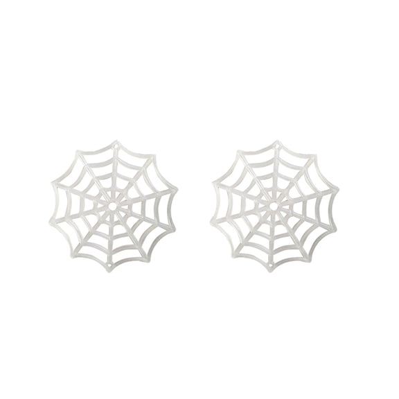 LYCAQL Spider Web 5.5CM Scene Fluorescence Festival Dance DIY Decoration Pendant Can Hold Small Bag 2PCS Sparkly Christmas Ornament