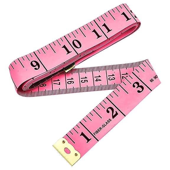 LYCAQL Tape Measure Measuring Tape for Body Fabric Sewing Tailor Cloth Knitting Home Craft Measurements 60 in Soft Fashion Pink & Retractable Black Double Scales Rulers for Body Weight Loss