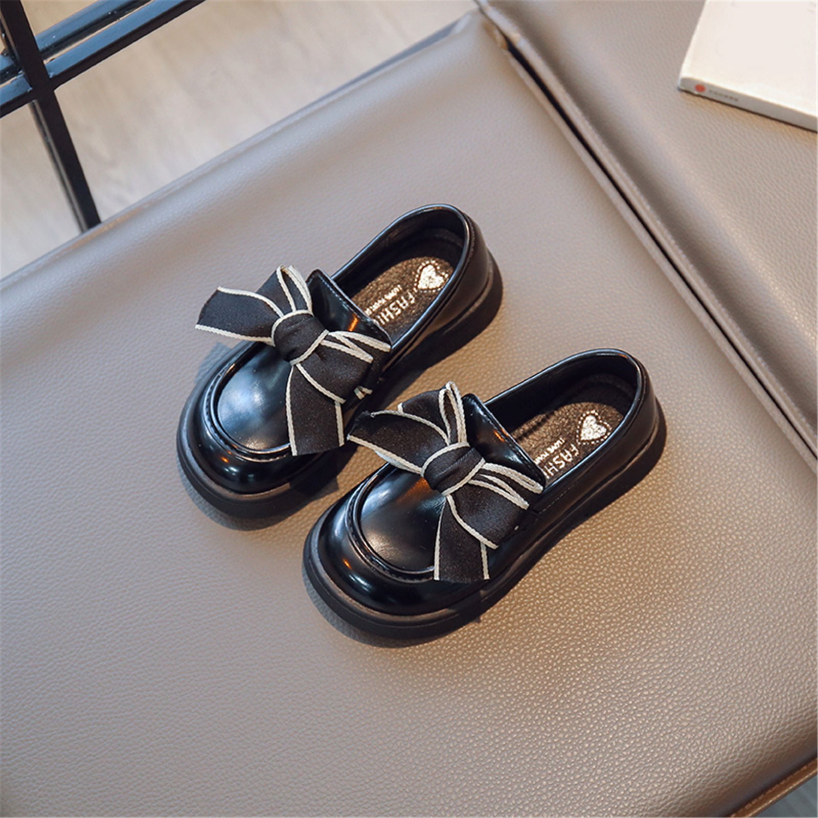 LYCAQL Toddler Shoes Girl's British Style School Shoes Princess