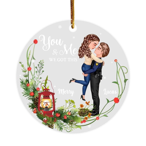 LYCAQL Wedding Gifts for Couples, Our First Christmas Married Ornament Unique 1st Christmas as Mr Mrs Ornaments, Bridal Shower Gifts for Bride, Newly Wed Gifts