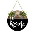 thumbnail image 1 of LYCAQL Welcome Sign Front Door Welcome Wreaths Wood Sign for Farmhouse Porch Decor Rustic Wooden Wall Sign Hangers Door Decorations Outdoor Hanging Craft 11.8 inch, 1 of 8
