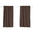 thumbnail image 1 of LYCAQL Window Curtains Blackout Drapery Panels, Back Tab and Rod Pocket Blackout Curtains for Living Room, 14x29 Inch, Coffee, 2 Panels, 1 of 9