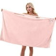 thumbnail image 1 of LYCAQL Women's Wearable Bath Towel Shower Skirt Bow Tie Water Absorption And Quick Drying Beauty Salon Coral Velvet Household Adult Shower Skirt Thickened Washcloth, 1 of 4