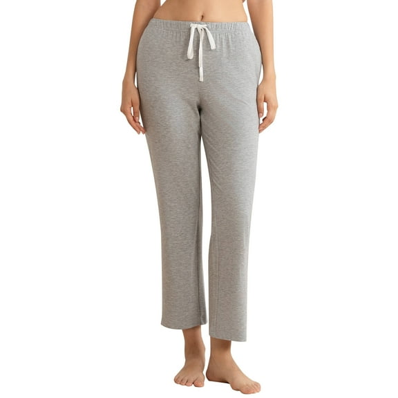 LYCY Womens Modal Pajama Pants, Soft Lounge Sleep Pants with Pockets Long Pj Bottoms (LIGHT GREY MEL., M)