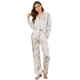 LYCY Women's 100% Cotton Lounge Nightwear, Cute Button-Up