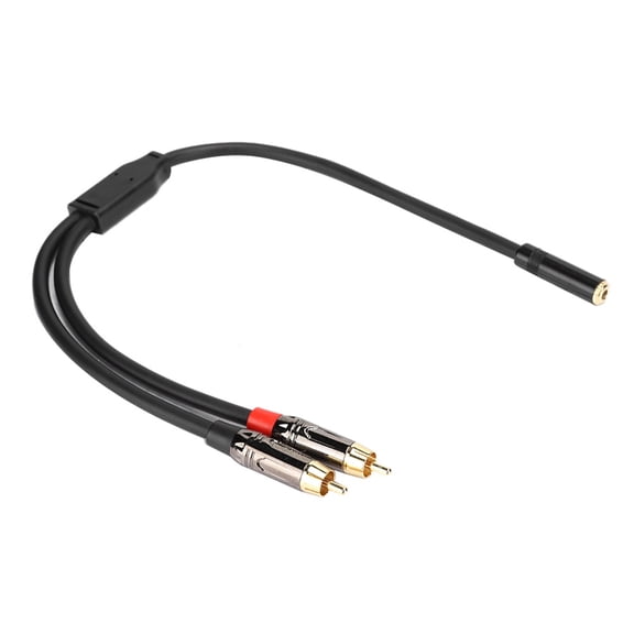 LYD 0.3 Meters 11.8 Inches 24AWG Oxygen Free Copper Conductor HIFI 3.5mm Female Stereo to RCA Male Audio Cable for Home Theater Systems and Audio Equipment
