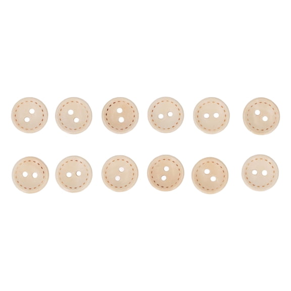 LYD 100pcs Wooden Buttons for Crafts Sewing Scrapbook DIY 0.6 inches / 1.5 cm