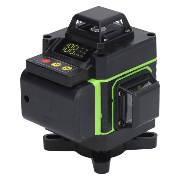 LYD 16 Lines 4D Green Laser Level Self Leveling Horizontal Vertical Measuring Tool for Construction Tile Ceiling 100-240V, EU Plug (10 inches / 25.4 cm)
