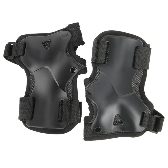 LYD 2Pcs Breathable Hand Wrist Protector Nylon Plastic Guard for Roller Skating Skiing Snowboarding Safety Gear, Ambidextrous Support Hand Pads, Size M, Length 8.66 inches / 22 cm, Black Color