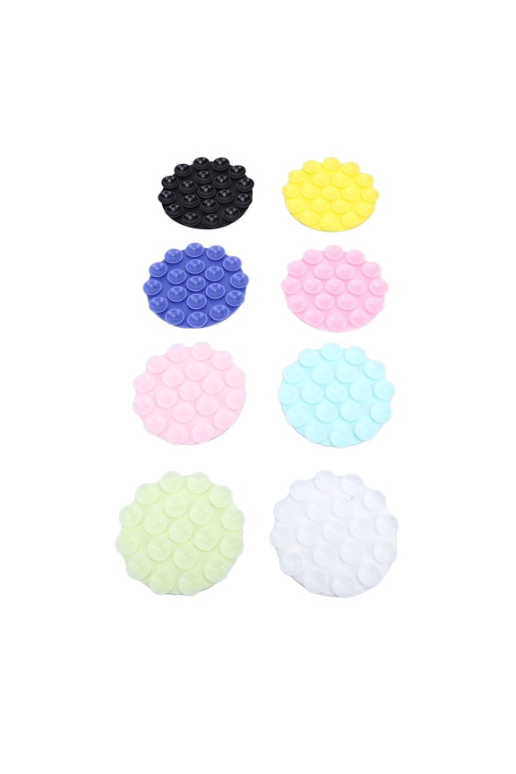 8pcs Silicone Suction Cup Phone Case Mount, Double Sided Flexible Cell Bracket for All Smartphone Models, Lightweight 7 inches / 17.78 cm Multi Purpose Desktop Mobile Accessories Holder Set