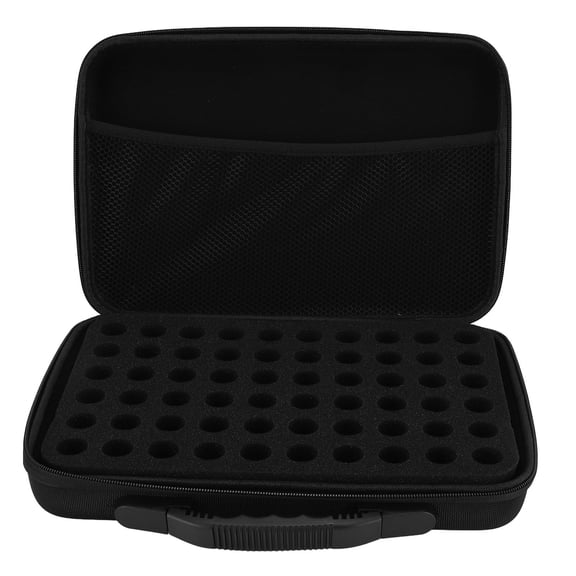 LYD Alcohol Ink Storage Case Holds 60 Bottles with Protective Foam Padding Insert and Heavy Duty Zipper Portable Organizer Bag for Miniatures Acrylic Paints Craft Supplies (13.3x9.4x2.3 inches)