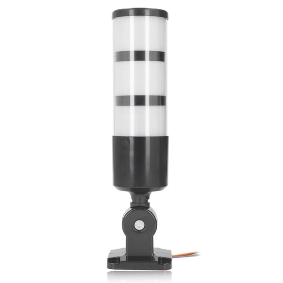 LYD Foldable 3-Layer LED Tower Stack Signal Light with Buzzer, Always Bright Warning Beacon for Industrial CNC Machine, 12 inches / 30.5 cm, 12-24VDC (Universal)