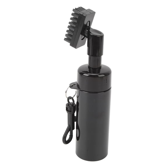 LYD Golf Water Brush Press Spray 160ML Removable Bottle Anti Slip PP Nylon Bristles Golf Club Groove Cleaner Brush for Cleaning Tools Black 9.06 inches / 23 cm Accessory