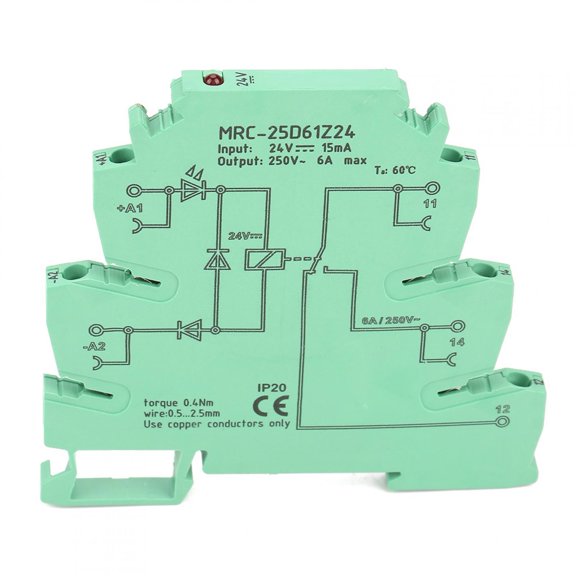LYD MRC-25D61Z24 Ultra Thin DC24V PLC Relay Output Amplifier Board Relay Module (3.2x0.2x3.1 in / 81x6.2x78 mm)