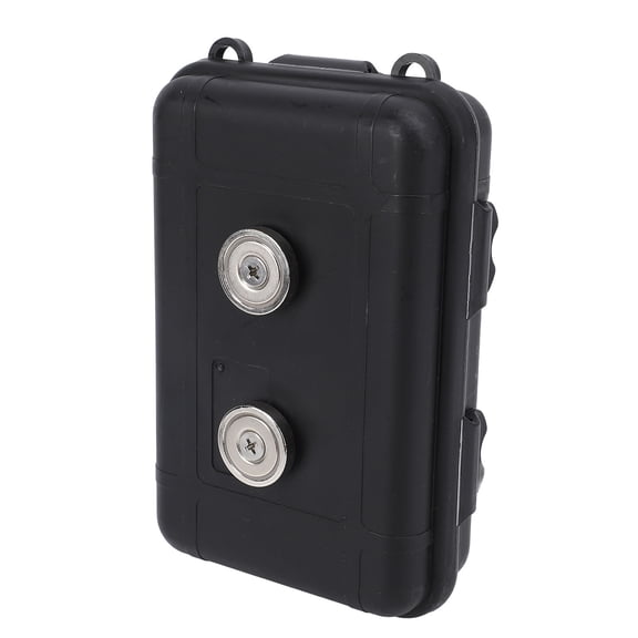 LYD Magnetic Storage Box 6.1 x 3.9 x 1.7 inches / 15.5 x 10 x 4.5 cm Water Proof Under Car Magnetic Key Holder with 4 Safety Buckles