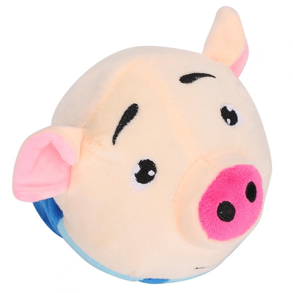 LYD Pet Bouncing Jump Ball Cartoon Pig Doll Ball USB Rechargeable Electric Interaction Washable Sing Cute Dog Toys Bouncing Pig in Blue Clothes Interactive Puppy Plaything For All Sizes