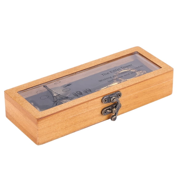 LYD Portable Vintage Sewing Tools Kit with Floral Scissors Metal Thimbles Thread Cutter and Wood Box (4.5 inches / 11.5 cm)