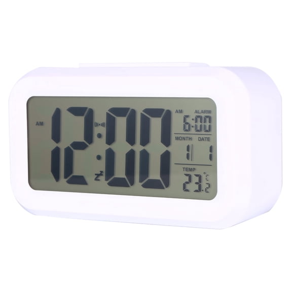 LYD Premium LED Backlight Digital Snooze Desk Alarm Clock with Intelligent Sensor Temperature and Perpetual Calendar Display (5.9 x 3.5 x 2.4 inches / 15 x 9 x 6 cm)