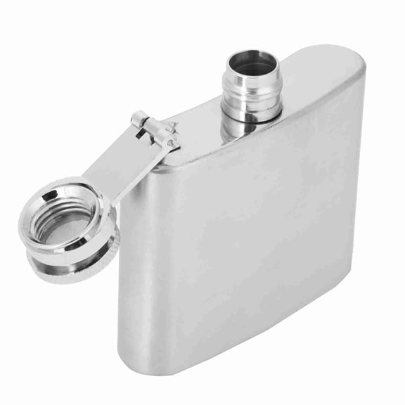 LYD Premium Stainless Steel Wine Whiskey Flask - 2 oz / 59 ml Portable Alcohol Bottle Container with Funnel for Outdoor Camping and Backpacking Activities