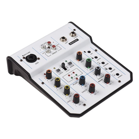 LYD Professional 3-Channel Audio Mixer Mixing Console with 48V Phantom Power for Home Studio Recording, DJ Network Live Streaming (6.5 x 8.3 x 2.6 inches / 16.5 x 21.0 x 6.5 cm)