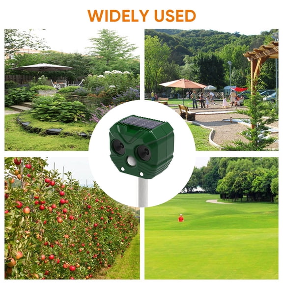 LYD Solar Powered Ultrasonic Cat Repeller and Outdoor Dog Deterrent, Waterproof 360 Pest Control with LED Flashing Lights and USB Charging, 19.00 x 12.00 x 12.00 inches / 48.3 x 30.5 x 30.5 cm
