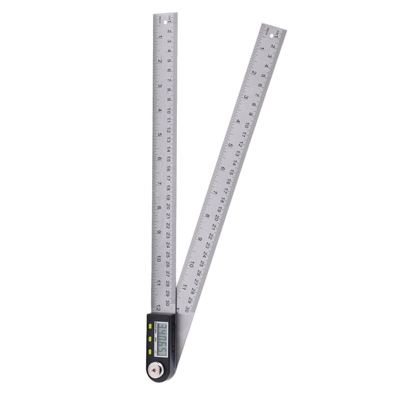LYD Stainless Steel 12 inches Digital Protractor Tool 0-300mm Angle Finder Ruler with LCD Display for Woodworking Carpentry and Construction