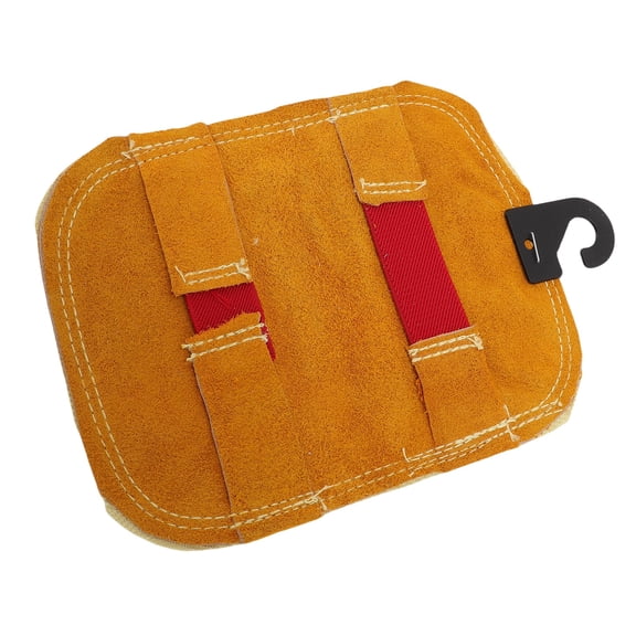 LYD Welding Hand Pad Heat Resistant Aluminized Back Leather Hand Guard for Cutting Smelting, 1 Pack