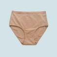 thumbnail image 1 of LYEAA 100% Cotton Underwear for Women Brief High Waisted Soft Cool Breathable Comfort Solid Daily Panties Full Fashionable Underpants Beige L, 1 of 7
