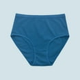 thumbnail image 1 of LYEAA 100% Cotton Underwear for Women Brief High Waisted Soft Cool Breathable Comfort Solid Daily Panties Full Fashionable Underpants Blue XL, 1 of 7