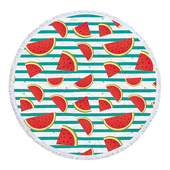 LYEAA Beach Towels Microfiber 155x155cm Bath Towel Thick Seaside Sitting Blanket Round Shawl Sweat Towel Lightweight Beach Mat for Travel Vacation Swimming Pool