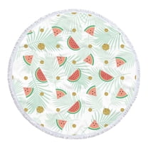 LYEAA Beach Towels Microfiber 155x155cm Beach Mat Thick Beach Towel Round Beach Blanket Lightweight Seaside Sitting Blanket for Travel Vacation Swimming Pool