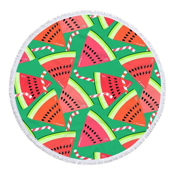 LYEAA Beach Towels Oversized Microfiber 155x155cm Multi-Purpose Towel Thick Beach Mat Round Beach Towel Lightweight Bath Towel for Travel Vacation Swimming Pool