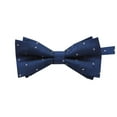 thumbnail image 1 of LYEAA Bow Ties for Men Solid Double Fold Neckties Business Formal Bowtie Party Wedding Prom Club Suit Neckwear Blue, 1 of 2