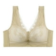 thumbnail image 1 of LYEAA Bras for Women No Wire Lace Push up Lightly Lined Wireless Daily Bras Wirefree Wide Strap Lift Soft Bralette Breathable Comfort Sleeping Bras Yellow 40, 1 of 2