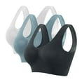 thumbnail image 1 of LYEAA Bras for Women Push up Wireless 3 Pack Support Plus Size No Underwire Cool thin Sport Yoga Bra Solid Fitness Workout Bra Full Cup Comfortable Bras Pullover Breathable Sleeping Bras Multicolor S, 1 of 5