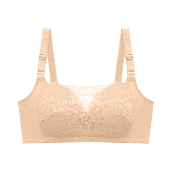 LYEAA Bras for Women No Underwire Push up Soft Lace Everyday Bras Wireless Support Solid Lightly Lined Lift Sleep Bras Comfortable Wirefree Breathable Shaping Daily Bralette Yellow S