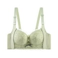 thumbnail image 1 of LYEAA Bras for Women Wireless Padded Soft No Wire Lace Cotton Push up Everyday Bras Support Solid Lift Sleep Bras Comfortable Wirefree Breathable Shaping Daily Bralette Green XL, 1 of 2