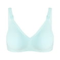 thumbnail image 1 of LYEAA Bras for Women Without Wire Wireless Maternity Nursing Bras Breastfeeding Pregnant Solid Breathable Bras Comfort Jelly Strip Sleep Bras Blue 2XL, 1 of 3