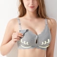 thumbnail image 1 of LYEAA Bras for Pregnancy Wireless Maternity Nursing Bras Breastfeeding Solid Lace Openable Breathable Bras Comfort Women's Sleep Bras Gray M, 1 of 8