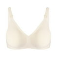 thumbnail image 1 of LYEAA Bras for Women Without Wire Wireless Maternity Nursing Bras Breastfeeding Pregnant Solid Breathable Bras Comfort Jelly Strip Sleep Bras Beige L, 1 of 5