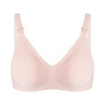thumbnail image 1 of LYEAA Bras for Women Without Wire Wireless Maternity Nursing Bras Breastfeeding Pregnant Solid Breathable Bras Comfort Jelly Strip Sleep Bras Pink L, 1 of 2