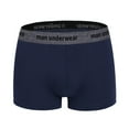 thumbnail image 1 of LYEAA Breathable Boxers Men Cotton Soft Trunks Solid Comfortable Underpants Elastic Waistband Fashion Support Pouch Underwear No fly Blue S, 1 of 4