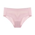 thumbnail image 1 of LYEAA Briefs Women Cotton Mid Waisted Cool Underwear Breathable Comfort Solid Mesh Daily Panties Seamless Fashionable Underpants Pink L, 1 of 2