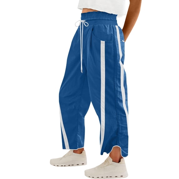 LYEAA Cargo Pants for Women Straight Leg Sweatpants Waterproof Stripes Baggy Bottoms Fashion Casual Trousers Size5 S-2XL