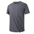 thumbnail image 1 of LYEAA Casual Shirts for Men Short Sleeve Crewneck Pullover Summer Tees Solid Fashion Loose Outdoor Tee Tops Breathable Comfortable Soft Daily Clothes Gray L, 1 of 6
