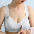 thumbnail image 1 of LYEAA Comfortable Bras for Pregnancy Wireless Maternity Nursing Bras Breastfeeding Solid Breathable Bras Women's Sleep Bras Gray 38, 1 of 9