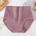 thumbnail image 1 of LYEAA Cotton Briefs for Women Plus Size High Waisted Cool Underwear Breathable Comfort Solid Daily Panties Full Fashionable Underpants Brown L, 1 of 3