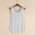 thumbnail image 1 of LYEAA Cotton Tank Top Women Sleeveless Crew Neck Basic Spring Summer Casual Undershirt Solid Vacation Beach Fashion Pullover Vest Breathable Soft Loungewear Going Out Clothes Gray, 1 of 6